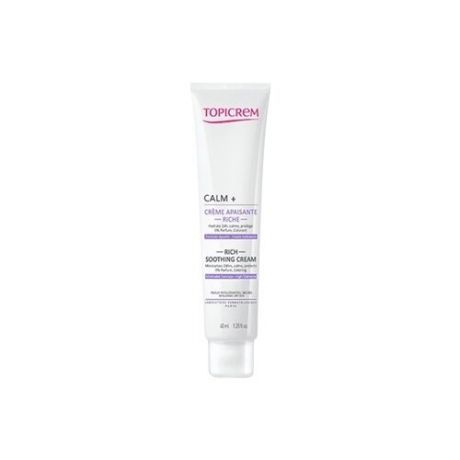 Topicrem Calm+ Rich Soothing Cream Насыщенный успокаивающий крем для лица и шеи, 40 мл