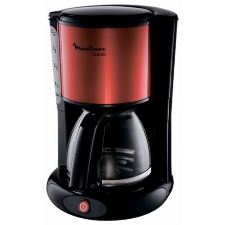 Кофеварка капельная Moulinex FG360D10, черный/красный