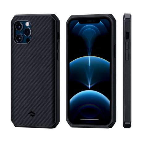 Чехол Pitaka MagEZ Case Pro 2 для iPhone 12 Pro / 12 6.1", черно-серый, кевлар (арамид)