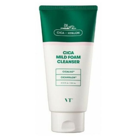 Мягкая очищающая пенка с центеллой азиатской VT Cosmetics Cica Mild Foam Cleanser