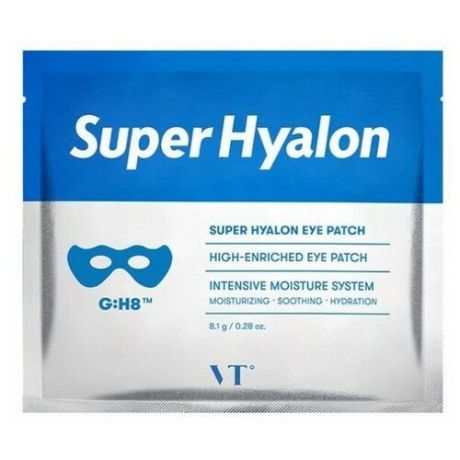 Гидрогелевые патчи для глаз с 8 видами гиалуроновой кислоты VT Cosmetics Super Hyalon Eye Patch