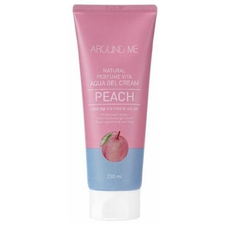Крем- гель для тела с экстрактом персика Welcos Around Me Natural Perfume Vita Aqua Gel Cream Peach