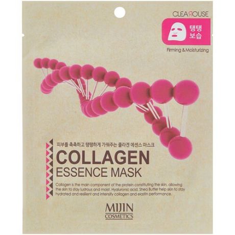 MIJIN Cosmetics тканевая маска Collagen Essence Mask firming and moisturizing с коллагеном, 25 г