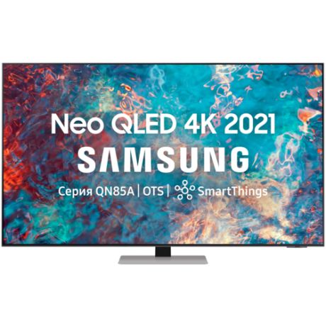 65" Телевизор Samsung QE65QN85AAU Neo QLED, QLED, HDR (2021), матовое серебро