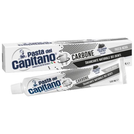 Зубная паста Pasta del Capitano Отбеливание с древесным углем, 75 мл