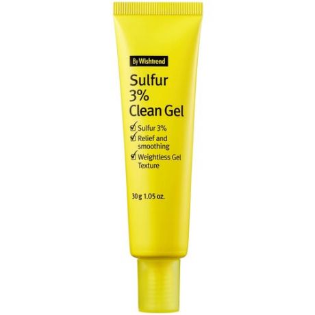 Wishtrend Sulfur 3% Clean Gel Локальный гель для лица против акне с серой, 30 г