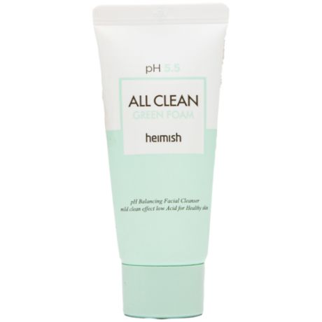 Слабокислотный гель для умывания для чувствительной кожи | Heimish pH 5.5 All Clean Green Foam 30мл
