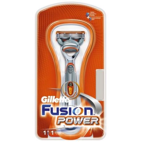 Бритвенный станок Gillette Fusion5 Power ,серый, сменные кассеты 1 шт.