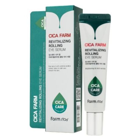 Farmstay Сыворотка для кожи вокруг глаз с центеллой азиатской CICA Farm revitalizing rolling eye serum, 25 мл
