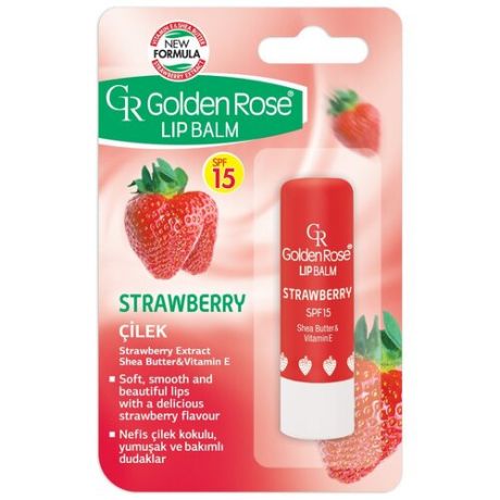 Golden Rose Бальзам для губ Клубника SPF 15