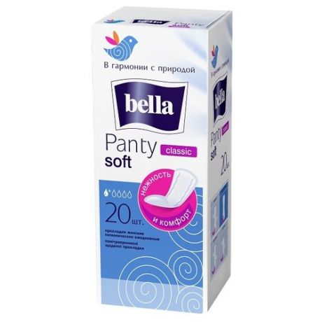 Bella прокладки ежедневные Panty soft classic, 1.5 капли, 60 шт.