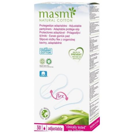 Прокладки ежедневные "Masmi Natural Cotton. Мультиформ", 30 штук