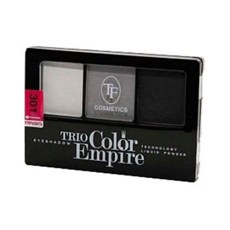 TF Cosmetics Палетка теней Trio Color Empire 301 серый жемчуг