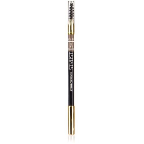 TF Cosmetics Карандаш для бровей Eyebrow Pencil Stylist, оттенок 204 серо-коричневый