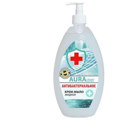 Aura clean Крем-мыло жидкое Антибактериальное, 1 л