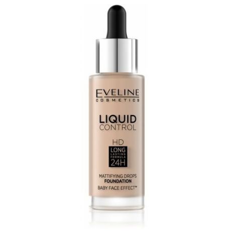 Eveline Cosmetics Тональный флюид Liquid Control HD Mattifying Drops, 32 мл, оттенок: 015 Light Vanilla