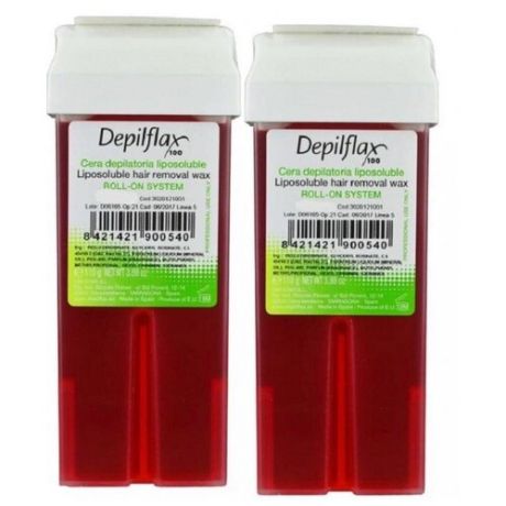 Depilflx100 Набор для депиляции воск вино/tinto 110 г (2 шт)