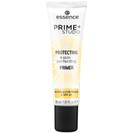 Essence Праймер для лица Prime + Studio Protecting + Skin Perfecting Primer, 30 мл, белый