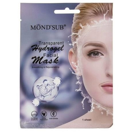 Mondsub Маска гидрогелевая Transparent Hydrogel Facial Mask мятная, 25 г