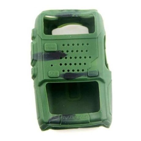 Чехол силиконовый для радиостанций Baofeng UV-5R зеленый/камуфляж