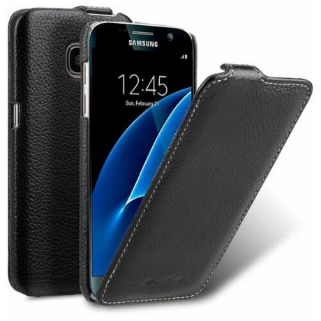 Кожаный чехол флип Melkco для Samsung Galaxy S7 - Jacka Type - черный