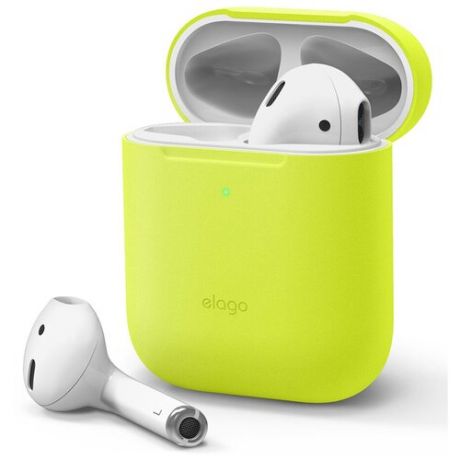 Чехол Elago для AirPods Gen 1 & 2 Slim Silicone case Neon Yellow