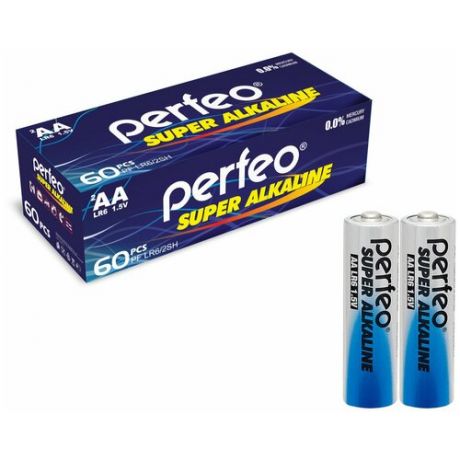 Батарейка Perfeo LR6/2SH Super Alkaline, 60шт
