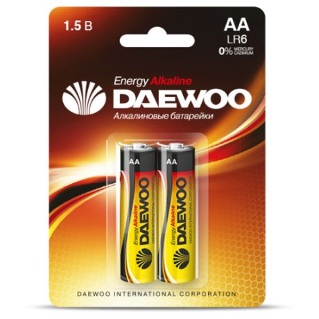 Батарейка Daewoo ENERGY LR6 AA BL2 Alkaline 1.5V - 2 шт.
