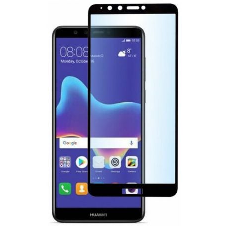 Защитное стекло Nuobi 0.3mm 9H для Huawei Y9 2018/8 Plus (9D) (Черный)
