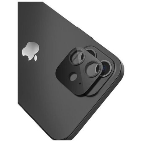 Защитное стекло для камеры iPhone 12 Hoco 3D Metal Frame Flexible A18 - Черное