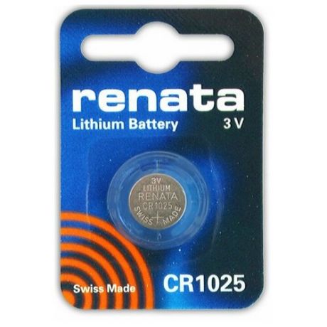 Батарейка CR1025 3В литиевая Renata в блистере 1шт.