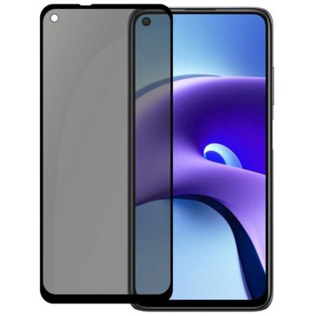 Защитное стекло PERO Full Glue Privacy для Xiaomi Redmi Note 9T, черное