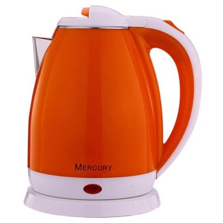 Чайник Mercury MC-6726, оранжевый/белый