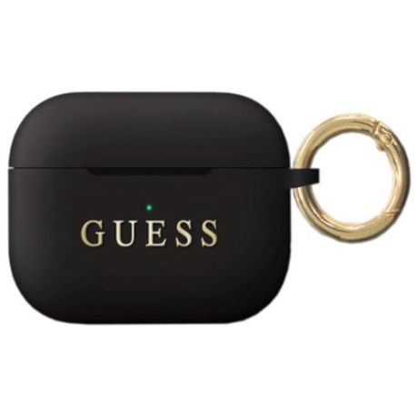 Чехол Guess для Airpods Pro Silicone case with ring Black