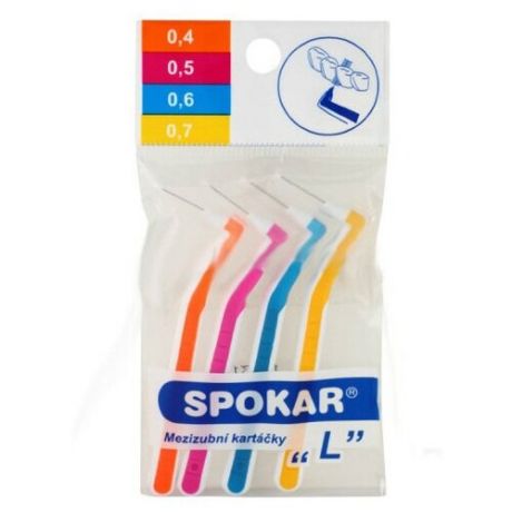 Interdental brushes "L" SPOKAR set 4. Набор Spokar интердентальных цилиндрических ершиков.