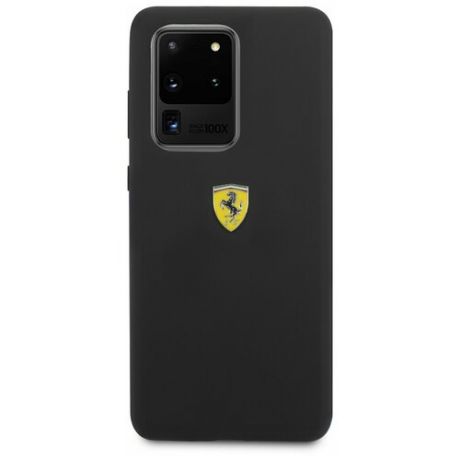Чехол Ferrari для Galaxy S20 Ultra On- Track Silicone case Hard Black