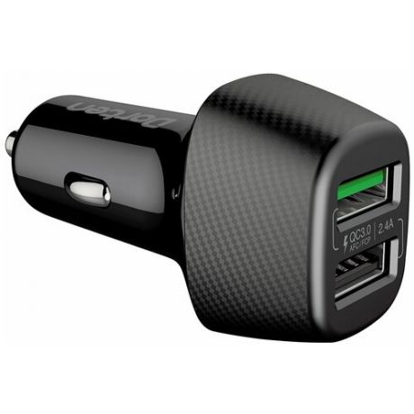 Автомобильное зарядное устройство Dorten 2-Port USB 30W Car Quick Charger QC3.0+2.4A и AFC (Samsung), FCP (Huawei)
