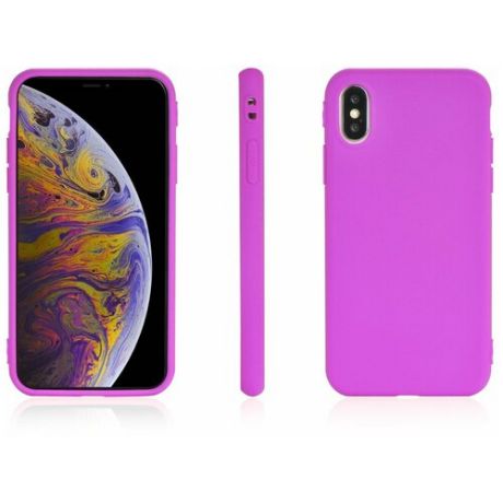 Чехол накладка iPhone X/XS 5.8" Gurdini Soft Lux (4) пурпурный