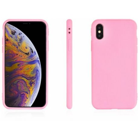 Чехол накладка iPhone X/XS 5.8" Gurdini Soft Lux (3) розовый