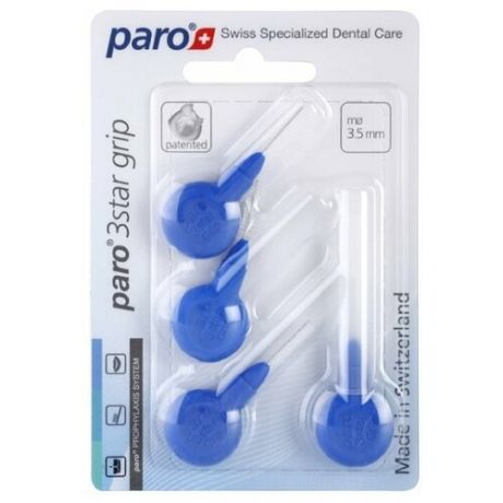 Ершики Paro 3Star-Grip, мягкие, Ø 3,5 мм, синие, 4 шт