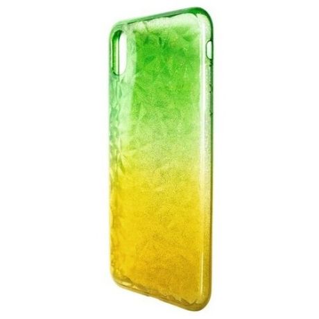 Накладка силиконовая Crystal Krutoff для iPhone X/XS (желто-зеленая)