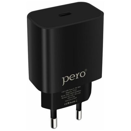 Сетевое зарядное устройство СЗУ PERO TC03 PD 18W черный