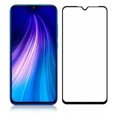 Полноэкранное защитное стекло для Xiaomi Redmi 8A и Redmi 8 / Стекло на Ксиоми, Сяоми Редми 8А и Редми 8 / Стекло на весь экран / Full Glue 3D до 21D (Черный)