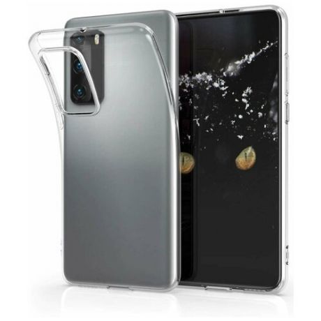 Прозрачный силиконовый чехол для телефона Huawei P40 / Прозрачный чехол на Хуавей П40 / Ультратонкий Premium силикон с протекцией от прилипания (Прозрачный)