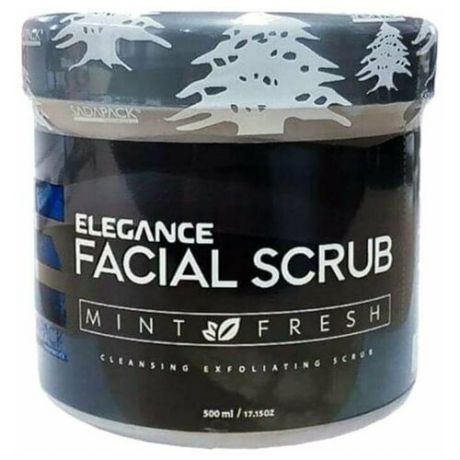 Elegance Facial Scrub Mint Intensive Refreshment - Скраб для лица Мята Освежающий 500 мл