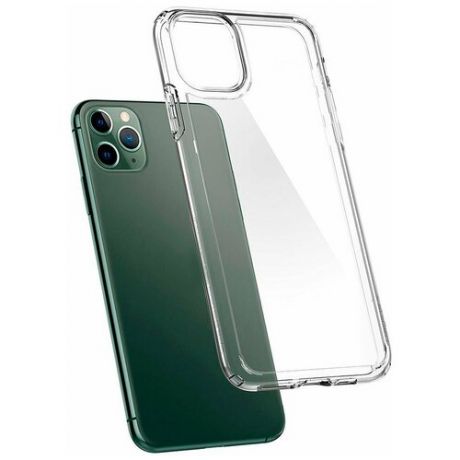 Ультратонкий силиконовый чехол для телефона Apple iPhone 11 Pro Max / Прозрачный защитный чехол для смартфона Эпл Айфон 11 Про Макс / Premium силикон накладка с протекцией от прилипания / Ультратонкий Премиум силикон (Прозрачный)