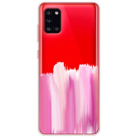 Силиконовый чехол Розовые мазки краски на Samsung Galaxy A31 / Самсунг А31