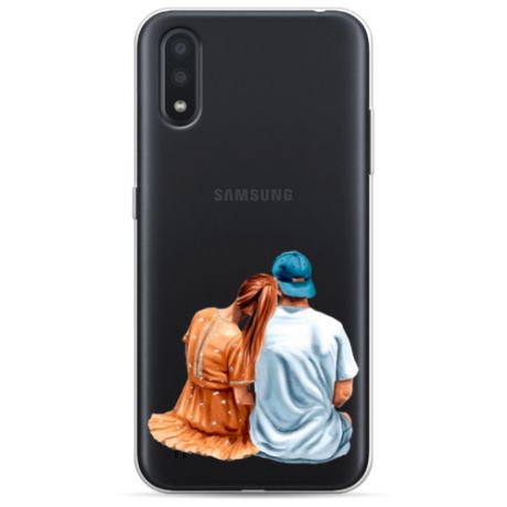 Силиконовый чехол Влюбленная парочка на Samsung Galaxy A01 / Самсунг A01