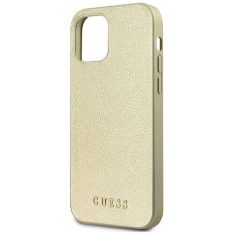 Чехол Guess для IPhone 12/12 Pro (6.1) PU Iridescent Hard Gold