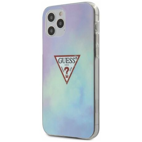 Чехол Guess для iPhone 12/12 Pro (6.1) PC/TPU TIE & DYE Hard Blue